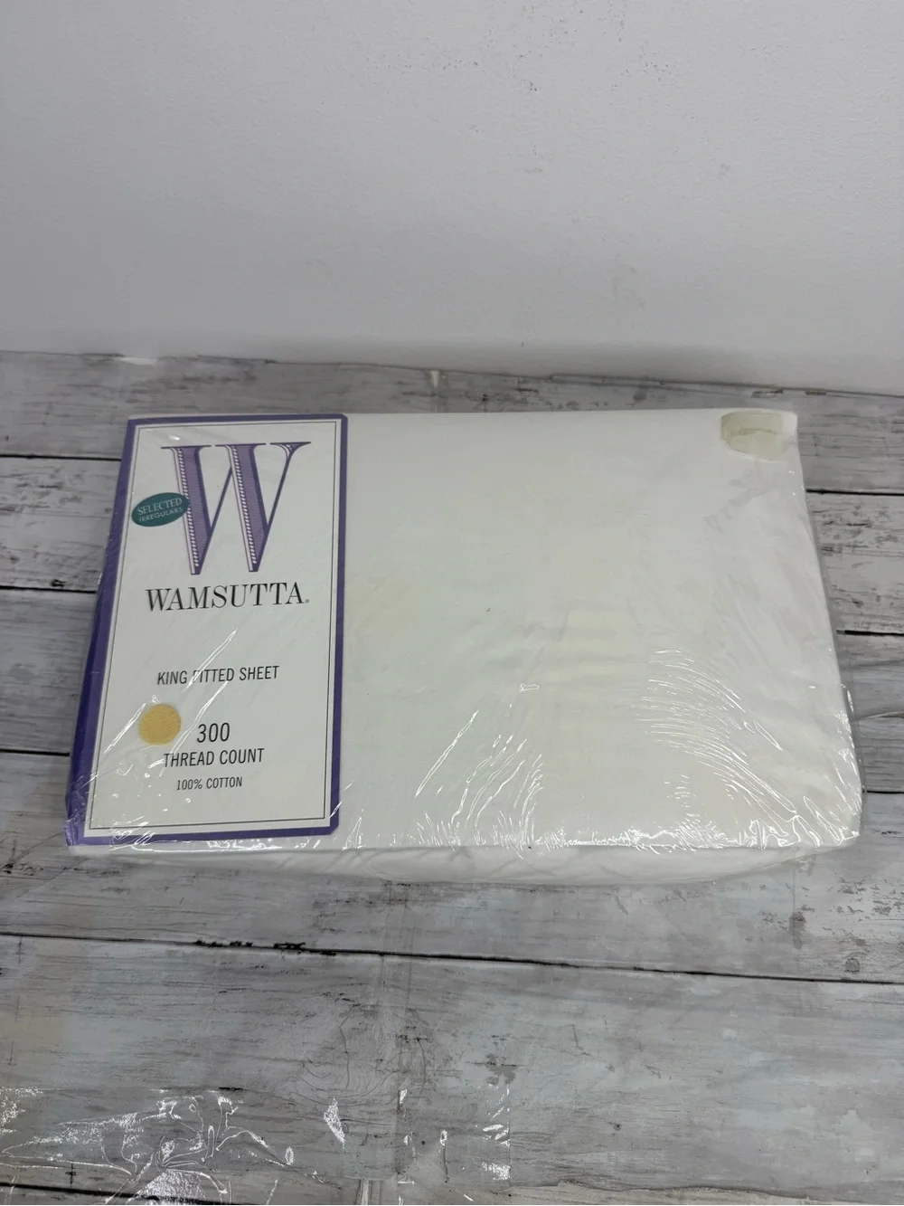 Wamsutta White King Fitted Sheet - 300 Thread Count Cotton